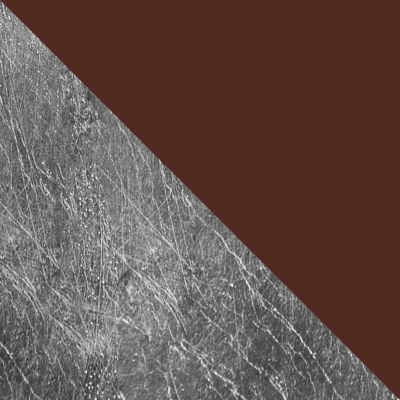 LUMICOM - PIUMA Suspension, 1X E27, max 42W, métal, marron corten/feuille argent, D.60cm