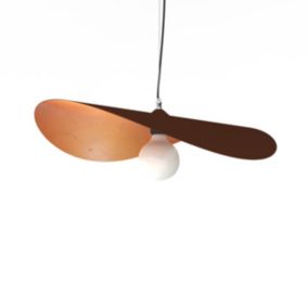 LUMICOM - PIUMA Suspension, 1X E27, max 42W, métal, marron corten/feuille cuivre, D.60cm