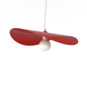 LUMICOM - PIUMA Suspension, 1X E27, max 42W, métal, rouge brillant, D.60cm