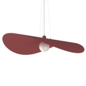 LUMICOM - PIUMA Suspension, 1X E27, max 42W, métal, rouge, D.90cm