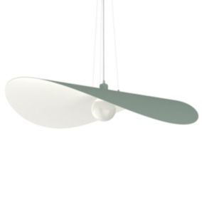 LUMICOM - PIUMA Suspension, 1X E27, max 42W, métal, vert iceberg blanc, D.90cm