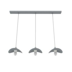 LUMICOM - PIUMA Suspension, 2XE27, max 42W, métal, gris, 25x20cm