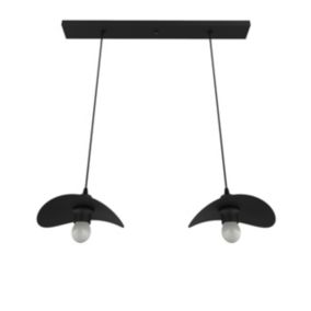 LUMICOM - PIUMA Suspension, 2XE27, max 42W, métal, noir, 25x20cm