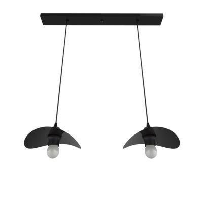 LUMICOM - PIUMA Suspension, 2XE27, max 42W, métal, noir brillant, 25x20cm