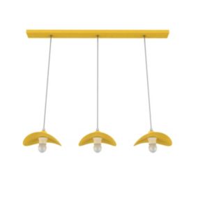 LUMICOM - PIUMA Suspension, 3XE27, max 42W, métal, jaune, 25x20cm