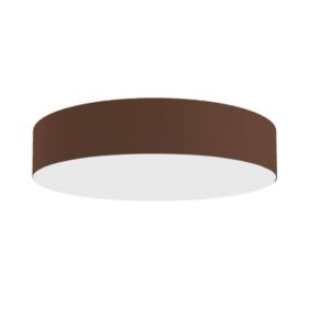 LUMICOM - PUNNETT Plafonnier, 2X E27, max 42W, métal/verre, corten, D.30cm