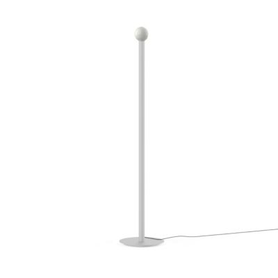 LUMICOM - PURO Lampadaire, 1X E27, max 42W, métal, blanc mat, D.4cm H.165cm