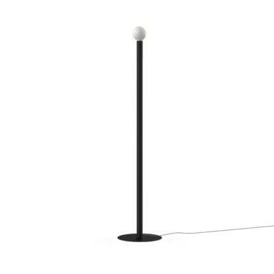LUMICOM - PURO Lampadaire, 1X E27, max 42W, métal, noir mat, D.4cm H.165cm