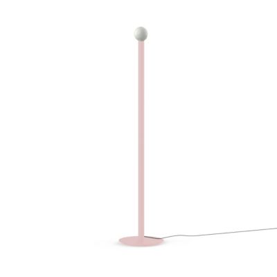 LUMICOM - PURO Lampadaire, 1X E27, max 42W, métal, rose, D.4cm H.165cm