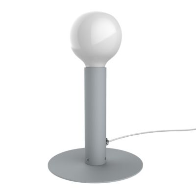 LUMICOM - PURO Lampe de table, 1X E27, max 42W, métal, gris, D.4cm H.20cm