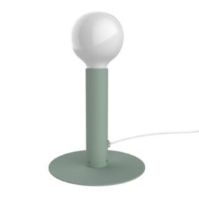 LUMICOM - PURO Lampe de table, 1X E27, max 42W, métal, vert iceberg, D.4cm H.20cm