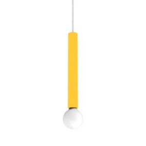 LUMICOM - PURO Suspension, 1X E27, max 42W, métal, jaune, D.4cm H.40cm