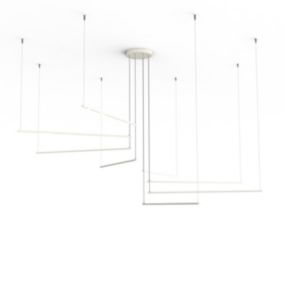 LUMICOM - RADIUS Suspension, STRIP LED, 136W/m, 3000K, métal, blanc brillant, d.220