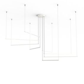 LUMICOM - RADIUS Suspension, STRIP LED, 136W/m, 3000K, métal, blanc, d.220