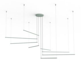 LUMICOM - RADIUS Suspension, STRIP LED, 136W/m, 3000K, métal, vert iceberg, d.220