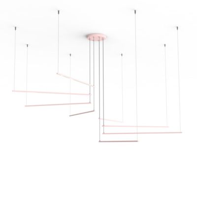 LUMICOM - RADIUS Suspension, STRIP LED, 136W/m, 4000K, métal, rose, d.220
