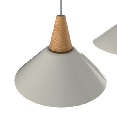 LUMICOM - Rail de suspension FUNNEL, 3X E27, max 42W, métal, Blanc brillant, D.25cm L.100cm