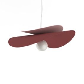 LUMICOM - REFLEX Suspension, 1X E27, max 42W, métal, rouge cowhide/rose, D.60cm