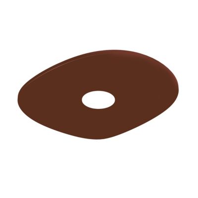 LUMICOM - RIVER FREE Plafonnier, 1x GX53, max 8W, métal, marron corten, 20x23cm