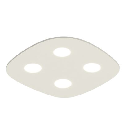 LUMICOM - RIVER FREE Plafonnier, 4x GX53, max 8W, métal, blanc brillant, 55x55cm