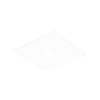 LUMICOM - RIVER SQUARE Plafonnier, 1x GX53, max 8W, métal, blanc brillant, 15x15cm