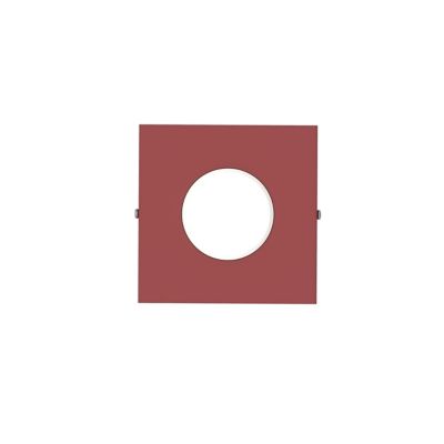LUMICOM - RIVER SQUARE Plafonnier, 1x GX53, max 8W, métal, rouge cowhide, 15x15cm