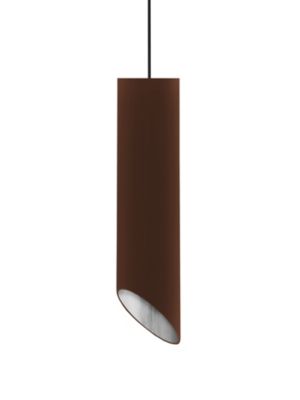 LUMICOM - ROND COUPE Suspension, 1x GU10, max 33W, métal, marron corten/arancione, D.6cm x H30cm