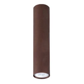 LUMICOM - ROND Plafonnier, 1x GU10, max 33W, métal, marron corten, D.6cm x H60cm