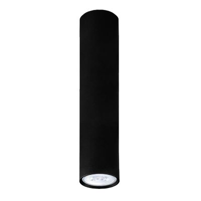 LUMICOM - ROND Plafonnier, 1x GU10, max 33W, métal, noir mat, D.6cm x H60cm