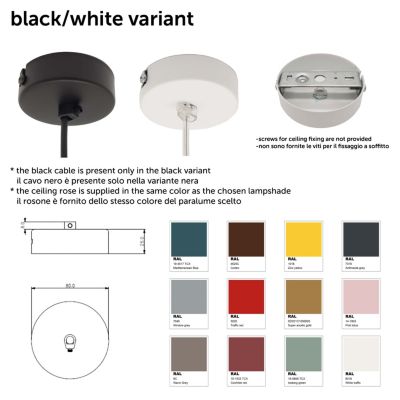 LUMICOM - ROND Suspension, 1X GU10, max 42W, métal, anthracite, H.30cm
