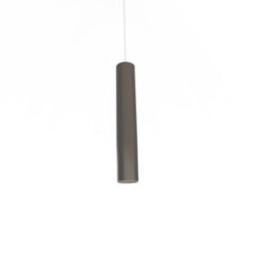 LUMICOM - ROND Suspension, 1X GU10, max 42W, métal, gris tourterelle brillant, H.30cm