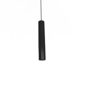 LUMICOM - ROND Suspension, 1X GU10, max 42W, métal, noir brillant, H.30cm