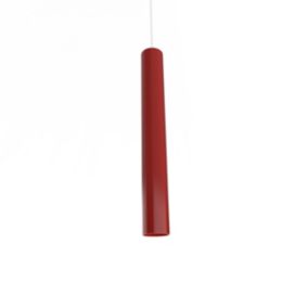 LUMICOM - ROND Suspension, 1X GU10, max 42W, métal, rouge brillant, H.40cm