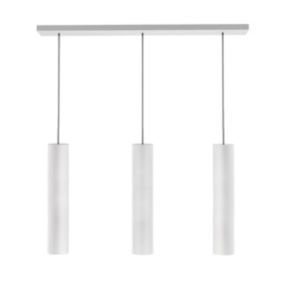 LUMICOM - ROND Suspension, 3X GU10, max 33W, métal, blanc mat, L70cm x H30cm