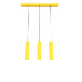 LUMICOM - ROND Suspension, 3X GU10, max 33W, métal, jaune, L70cm x H30cm