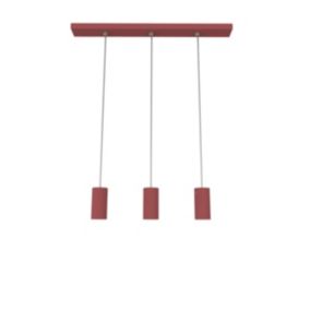 LUMICOM - ROND Suspension, 3X GU10, max 33W, métal, noir mat, L70cm x H10cm