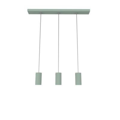 LUMICOM - ROND Suspension, 3X GU10, max 33W, métal, vert iceberg, L70cm x H10cm