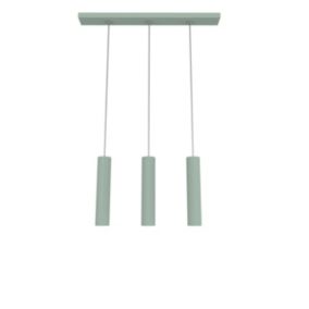 LUMICOM - ROND Suspension, 3X GU10, max 33W, métal, vert iceberg, L70cm x H30cm