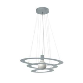 LUMICOM - SATURNO Suspension, 1X E27, max 42W, métal, gris, D60cm