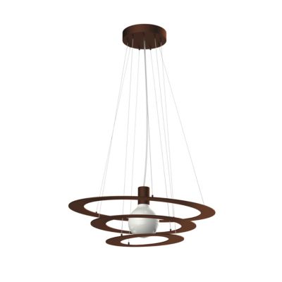 LUMICOM - SATURNO Suspension, 1X E27, max 42W, métal, marron corten, D60cm