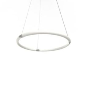 LUMICOM - SAURON Suspension, LED STRIP, max 28W, métal, silicone blanche, D45cm