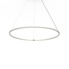 LUMICOM - SAURON Suspension, LED STRIP, max 54W, métal, silicone blanche, D85cm