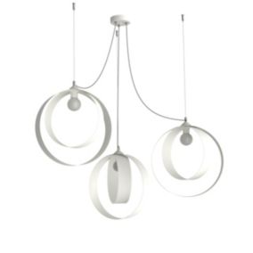 LUMICOM - SHELL Suspension, 3X E27, max 42W, métal, blanc mat, D.40