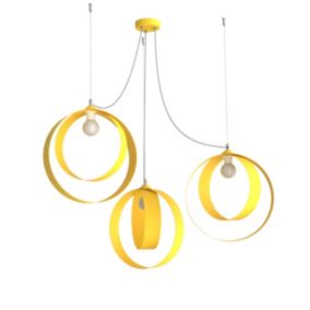 LUMICOM - SHELL Suspension, 3X E27, max 42W, métal, jaune, D.40