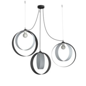 LUMICOM - SHELL Suspension, 3X E27, max 42W, métal, noir gris, D.40