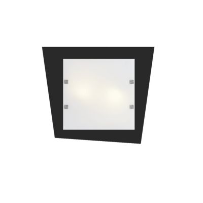LUMICOM - SKINNY Plafonnier, 4X E27, max 42W, métal/verre, noir, L50x50cm