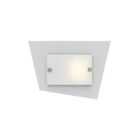 LUMICOM - SKINNY Plafonnier, LED INTEGREE, 10W, 4000K, métal, blanc spatolato, L35x20cm