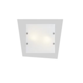 LUMICOM - SKINNY Plafonnier, LED INTEGREE, 18W, 4000K, métal, blanc mat, L45x40cm