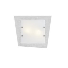 LUMICOM - SKINNY Plafonnier, LED INTEGREE, 18W, 4000K, métal, blanc spatolato, L45x40cm