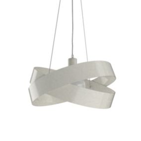 LUMICOM - SOFT Suspension, 1X E27, max 42W, métal, blanc brillant, D.40cm